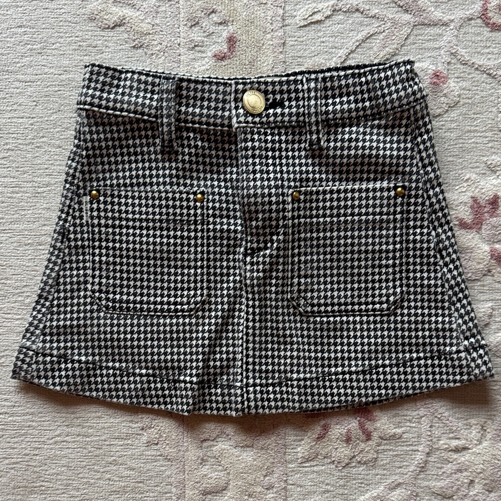 DL1961 Black and White Houndstooth Girls Skirt